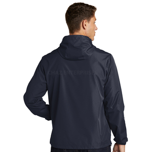 Pull-over de sports d'hiver personnalisé veste coupe-vent à capuche en nylon demi-fermeture éclair poche avant veste de survêtement en polyester imperméable abordable - Product Image 6