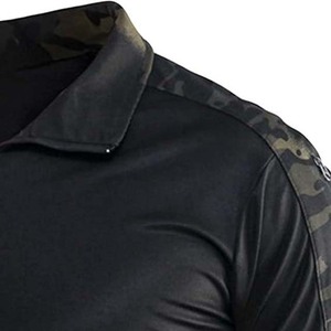 Chemises polo personnalisables à fermeture éclair 1/4 pour hommes, vêtements de sport respirants et décontractés à manches courtes, chemises en coton à fermeture éclair imprimée de grande taille - Product Image 3