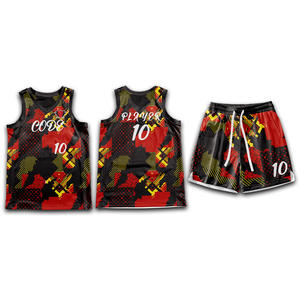 Short en jersey réversible à col en V pour hommes personnalisable OEM ensemble d'uniformes de basket-ball en maille de polyester à séchage rapide XS-XXL vêtements de basket-ball - Product Image 1