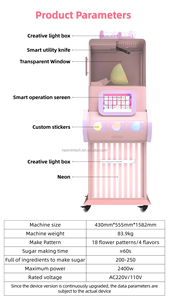 Zuckerwatte-Verkaufsautomat 18 Arten Blumenformen Vollautomatischer Zuckerwatte-Automat für Parks - Product Image 3