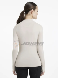 เสื้อรัดรูปแขนยาวสำหรับผู้หญิงเนื้อผ้าแห้งเร็วเนื้อผ้าไร้รอยต่อยืดหยุ่นได้สำหรับการขี่ม้า - Product Image 5