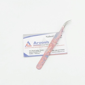Type de courbe professionnelle papier enduit de haute qualité en acier inoxydable diamant pince à épiler Extension de cils Logo personnalisé durable - Product Image 4