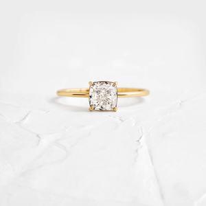 Classique coussin coupe GRA certifié incolore Moissanite bague Antique 18K or Rose délicate bague de mariage bijoux de mode pour les femmes - Product Image 1