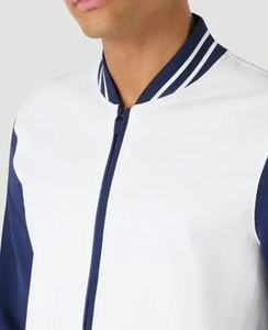 Veste de sport à capuche personnalisée avec logo personnalisé en polyester 100% Fermeture éclair personnalisée Veste de baseball cousue ou imprimée - Product Image 3