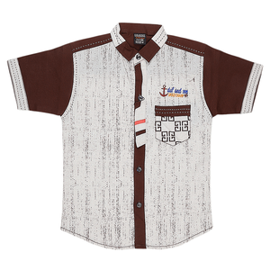 Chemise décontractée pour garçons - Marron - Product Image 1