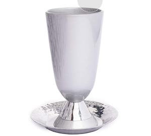 Top vendeur argent bénédiction religieuse tasse à vin Shabbat vacances kiddoush tasse Shabbat juif en acier inoxydable - Product Image 3