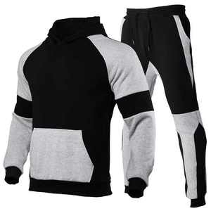 Conjunto de Sudadera con Capucha y Pantalones Deportivos de Algodón Oversize Lisos al por Mayor, Chándal de Neopreno para Hombre - Product Image 6