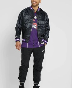 Chaqueta Varsity de Satén Transpirable para Hombre, Diseño Nuevo, Color Negro, Material de Poliéster Ligero, Impresión de Logotipo Personalizada de Alta Calidad 2026 - Product Image 2