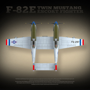 1107 pièces guerre mondiale 2 US Aviation Combat <span class=keywords><strong>armée</strong></span> <span class=keywords><strong>Air</strong></span> Force F-82E double Mustang <span class=keywords><strong>avion</strong></span> <span class=keywords><strong>avion</strong></span> combattant Construction blocs <span class=keywords><strong>de</strong></span> construction ensembles - Product Image 4