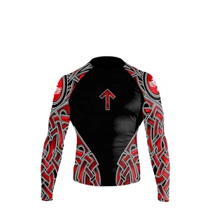Rashguard MMA 100 % polyester de haute qualité pour hommes, conception personnalisée, compression, impression par sublimation, séchage rapide, tissu respirant - Product Image 2