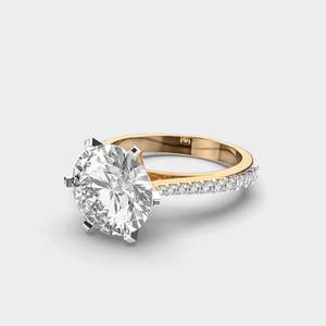 Anillo de Compromiso Solitario con Diamante Cultivado en Laboratorio de 8mm, Plata, Joyería para Propuesta de Matrimonio, Regalo Ocasional para Ella - Product Image 3