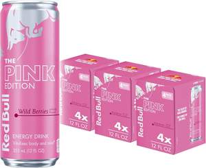 RedBull Sabor Cereza Color Natural con 114 mg de Cafeína, Taurina y Vitaminas B Carbonatadas Power Energy 12 Fl Oz Paquete de 12 Latas - Product Image 1