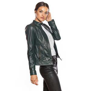 Servicio OEM Chaquetas de cuero ajustadas con el mejor diseño para mujer Chaquetas de cuero para mujer en ropa de invierno transpirable de la mejor calidad - Product Image 4