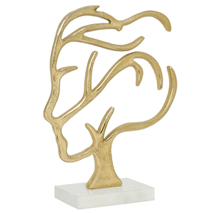 Aluminum <b>Decor</b> Sculpture on Marble Base Contemporary Aluminum Sculpture with Marble Base - Product Image 2