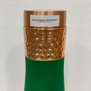 IEI 26 vert soie finition demi martelé cuivre bouteille d'eau nouveau Design écologique Portable pour la maison bureau utilisation extérieure - Product Image 2