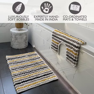 Juego de Alfombras de Baño de Lujo de 2 Piezas de Algodón, Alfombra de Baño y Ducha Antideslizante con Alfombra para Inodoro - Product Image 4