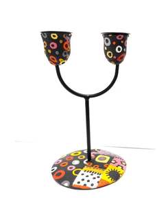 Bougeoir Outlook or peint finition personnalisé trois bougeoirs support cône décor métal or bougeoirs ensemble mariage - Product Image 1