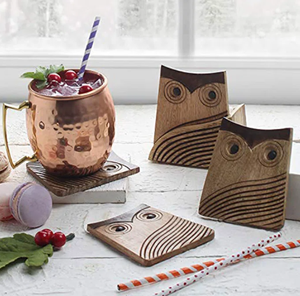 Posavasos de madera cuadrados multiusos de último diseño con grabado láser, vajilla de oficina en casa, posavasos decorativos para restaurantes - Product Image 1