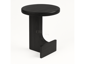 Chevet moderne en bois de sheesham et de chêne, plateau sculpté, base lisse, finition durable, design artisanal élégant, chambre à coucher, salle à manger - Product Image 2