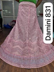 Tenue de soirée d'été moderne en gros tenue de mariée filet de travail à paillettes lourdes Lehenga Choli 3M Flair 2.5M Dupatta 1.2M brodé - Product Image 3