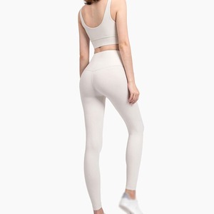 2025 New Plain Soft High Waisted Yoga Leggings Ladies Women <b>Tight</b> Pants for Athletic Running Leggings - Product Image 3