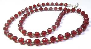 Collier Briolette grenat Mozambique naturel 5.5-7mm 18 pouces sphère ronde à facettes pierres précieuses en vrac - Product Image 2