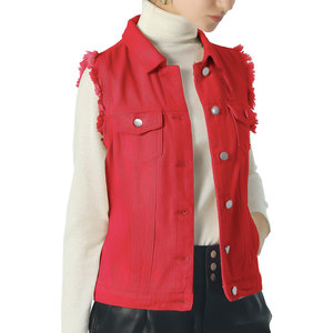 Gilet en jean respirant de qualité supérieure pour femmes, mode décontractée, vêtements d'extérieur multi-poches, service OEM, gilet en jean pour femmes - Product Image 3