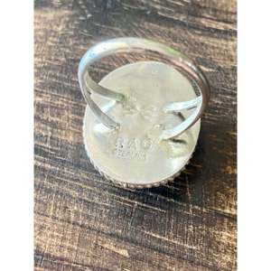 Reda Galvan Sonoran Mountain Turquoise & <b>Emerald</b> Cut Sterling <b>Silver</b> <b>Ring</b> Handmade Bezel Setting Everyday Wear Size 8.75 - Product Image 5