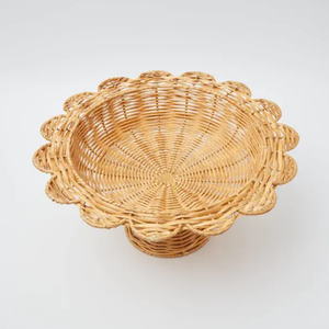 Bol rond en rotin coquillage, design bohème, objet décoratif pour anniversaire, avec des détails complexes et exquis - Product Image 4