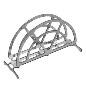 Porte-serviettes en métal et cuir robuste avec bords lisses pour un rangement facile dans les cuisines et les bureaux Serviette de table décorative - Product Image 3