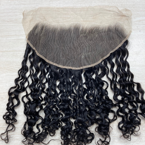 Luxe romantique bouclés Frontal 13x6 16 pouces vietnamien cheveux humains HD dentelle prix de gros - Product Image 2