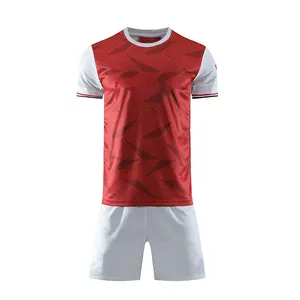 100% ポリエステル製サッカーユニフォームカスタムメイドロゴデザインサッカーユニフォーム低価格カスタムチーム名メンズサッカー