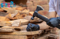 Hache Viking personnalisée en acier forgé industriel, manche en bois de rose, hache à lame plate, hache LARP, meilleur cadeau, cuir de qualité supérieure