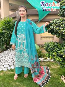 ชุดเดรสผ้าฝ้ายสำเร็จรูปสำหรับผู้หญิงเสื้อผ้าคอตตอนขนาดใหญ่พิเศษดีไซน์สไตล์ปากีสถาน - Product Image 6