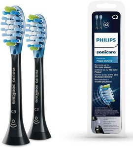 Philip's para Sonicare C3 Premium cabezales de cepillo de dientes eléctrico suave reemplazo negro para adultos Placa de defensa impermeable hogar - Product Image 6