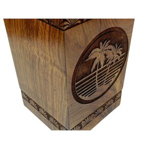 Urne en palissandre Arbre de vie personnalisé pour animaux de compagnie Enterrement fait à la main - Product Image 6