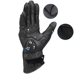 ถุงมือหนังสำหรับขี่มอเตอร์ไซค์คุณภาพสูงสำหรับผู้ชาย ออกแบบเองได้ ระบายอากาศดี เป็นมิตรกับสิ่งแวดล้อม เหมาะสำหรับการเดินทางท่องเที่ยวกลางแจ้งในฤดูหนาว ขายส่ง - Product Image 3