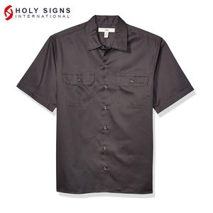 เสื้อเชิ้ตทำงานผู้ชายแบบสั่งทำขายส่ง น้ำหนักเบา ระบายอากาศได้ดี ผ้าไนลอน กันลม แห้งเร็ว แขนสั้น มีกระเป๋าหน้า ทรงหลวม มาตรฐาน CE - Product Image 6