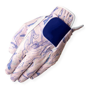 Gran oferta duradera, diseña tu propio logotipo, guante de Golf transpirable de cuero suave y completo, ropa deportiva, guantes de Golf personalizados transpirables, OEM - Product Image 1