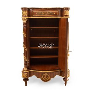 ตู้เก็บรองเท้าสไตล์ฝรั่งเศสสุดหรู พร้อมงานศิลปะภาพวาดทิวทัศน์ลายดอกไม้แบบฝังมุกและตกแต่งด้วยทองเหลือง สำหรับพระราชวัง - Product Image 4