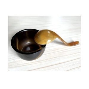 Artisanat de luxe Cuillère et bol en corne de buffle Bol de service à dessert et à crème glacée Produit exigeant - Product Image 4