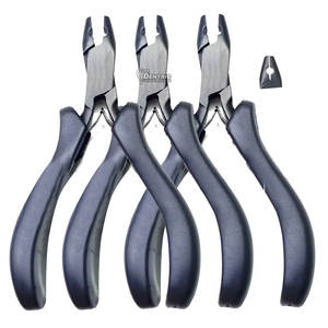 Professional <b>Hair</b> <b>Extension</b> Pliers Non-Slip Handle Surgical Grade Stainless Steel Strong Hold Micro Ring <b>Bead</b> Tool Salon Use - Product Image 1