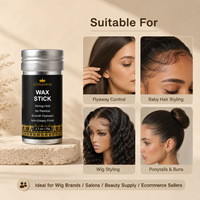 Cire coiffante naturelle en stick à tenue forte, hydratante, sans résidu blanc, pour perruques, bords et cheveux naturels – Marque privée