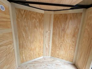 Cheap <b>White</b> Enclosed <b>Cargo</b> Trailer Tandem Axle Side Door 1001-2000 kg Payload Utility Transport Box Trailer - Product Image 6