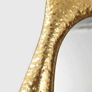 Miroirs d'habillage de forme irrégulière pour chambre à coucher décorative moderne et créative Miroir mural en métal doré - Product Image 2