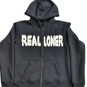 Sudaderas con capucha de tendencia personalizadas, servicio OEM, Sudadera con capucha bordada impresa con cremallera completa de algodón de alta calidad de lujo para hombres - Product Image 5