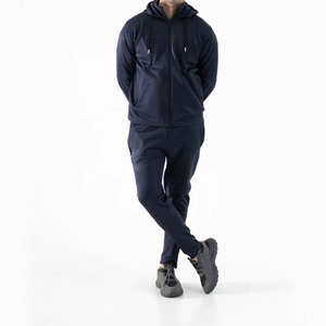 ชุดวอร์มผู้ชาย สีพื้นเรียบ แบบมีซิปเต็มตัว ทรงปกติ ผ้าฝ้าย 100% ซับในผ้าฟลีซ เหมาะสำหรับออกกำลังกายและสวมใส่ในชีวิตประจำวัน - Product Image 2