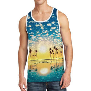 Camiseta sin mangas informal sin mangas para hombre, cómoda, de secado rápido, transpirable, con logotipo personalizado, chaleco de sublimación, camisetas para correr - Product Image 3