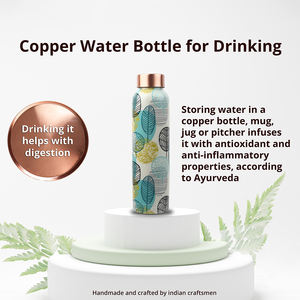 100% Pure Copper <b>Water</b> <b>Bottles</b> Premium Packaging Customize Printed Design <b>for</b> Adults <b>Kids</b> - Product Image 2