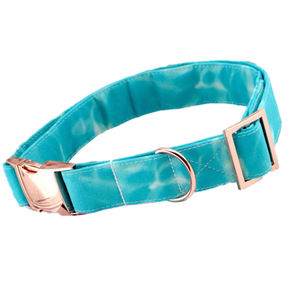Collier de chien de luxe personnalisé pour chats à dégagement rapide réglable rembourré réfléchissant fait de coton biologique chanvre Rivet caractéristiques - Product Image 6